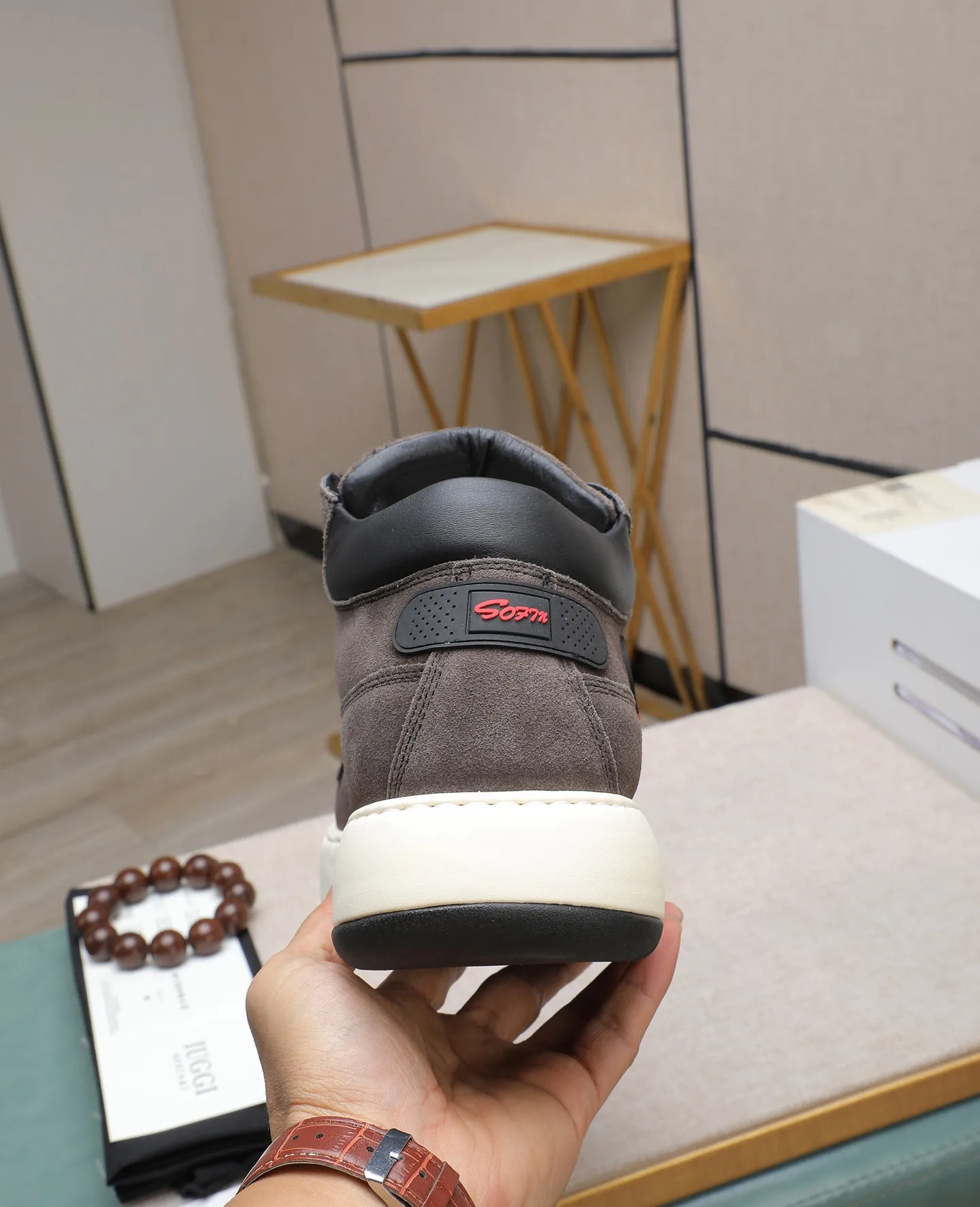 Men's shoes 💰680 IUGGI new retro presbyopia men's shoes, casual and versatile, full of high-end sense, fashionable, luxury and personalized style, joint style, retro presbyopia factor, full of handsome style, first layer suede cowhide, lining wool, rubber outsole, light and non-slip size: 39-44